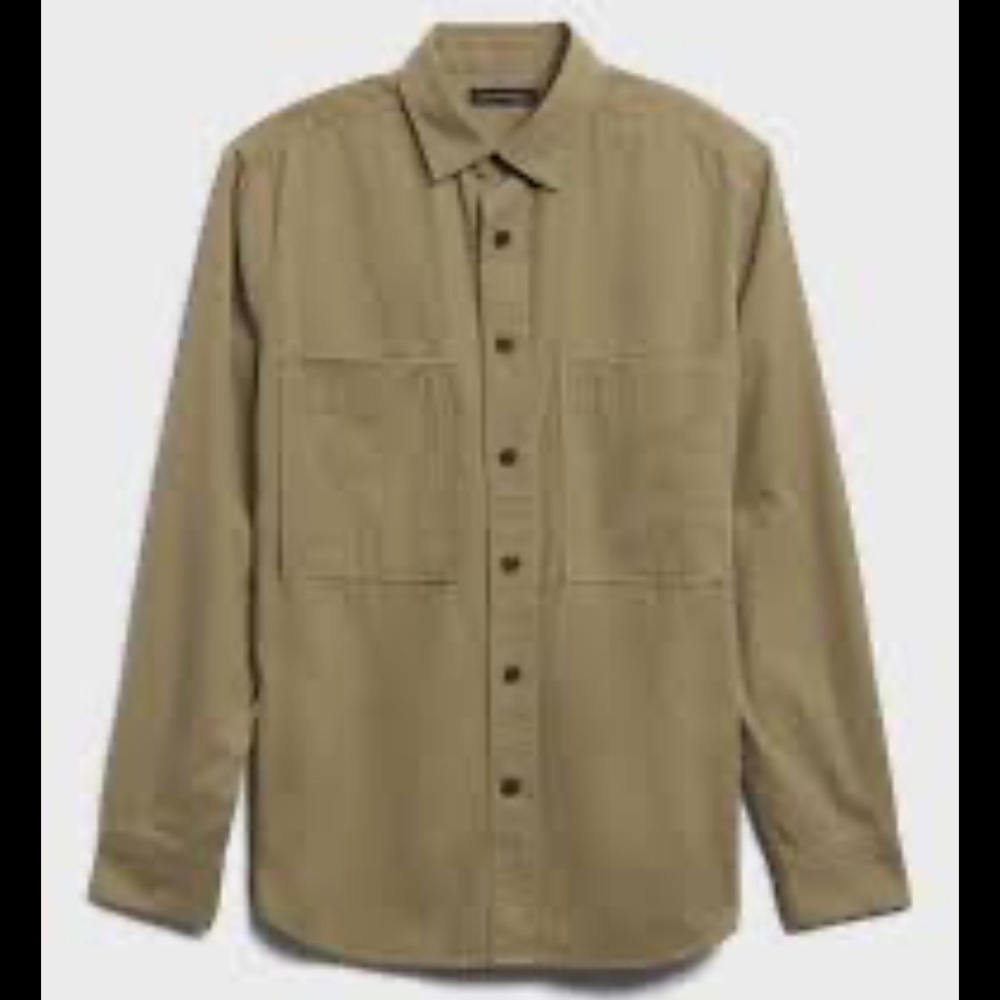 Banana Republic Military Green Men’s Button Down Shirt, Size XL